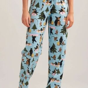 Little Blue House Women's Blue Animal Print Pajama Pants
